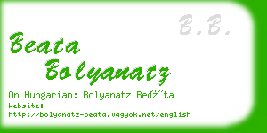 beata bolyanatz business card